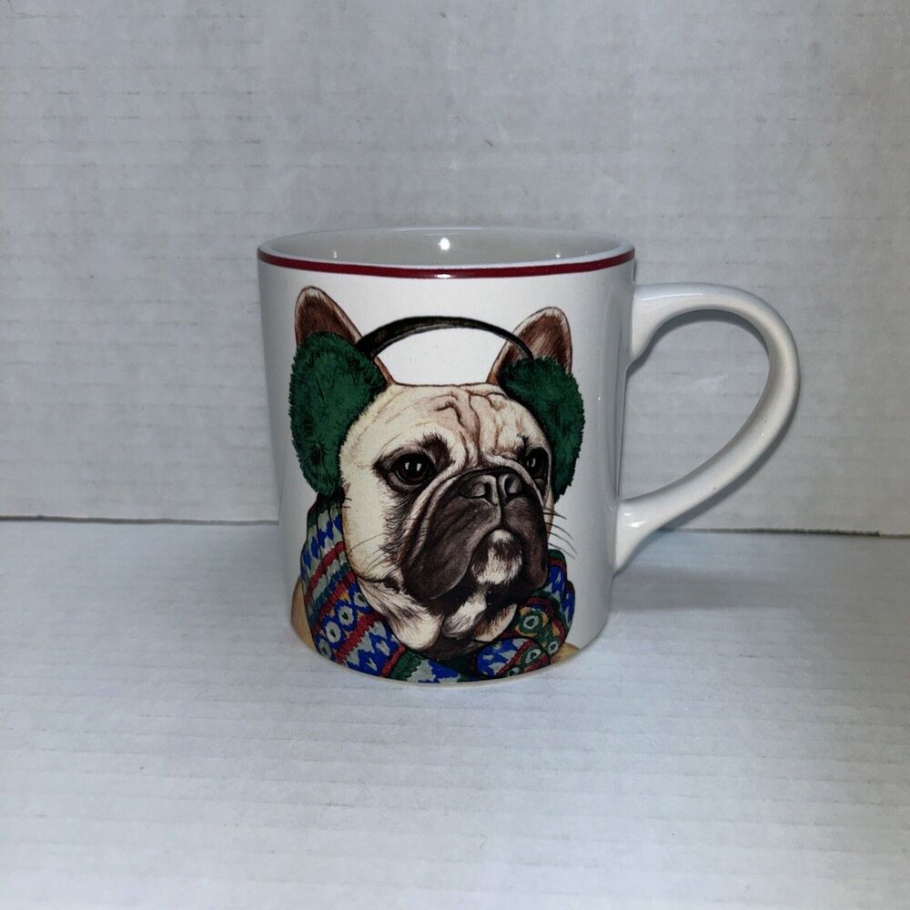 winter French Bulldog Mug